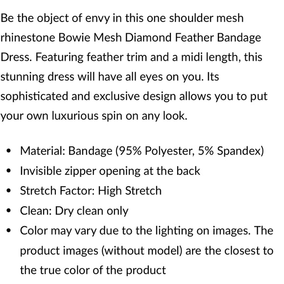 Holiday dress/ One-Shoulder Dress with Feather Hem - Picture 4 of 8